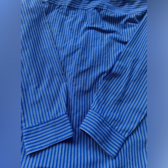 Chaps blue button up collared long sleeve shirt size 14-16 - Picture 5 of 16